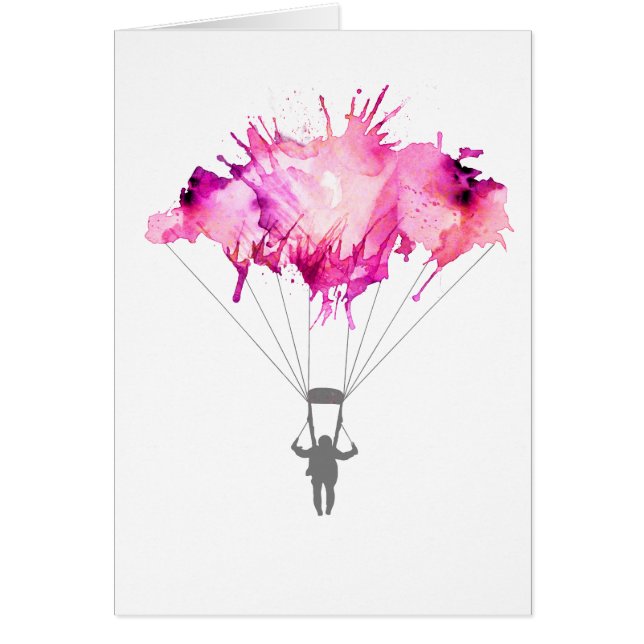 Skydiver Parachute Skydiving Parachuting Art Gift (Front)