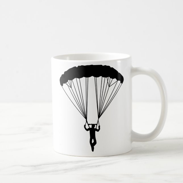 skydiver silhouette coffee mug (Right)