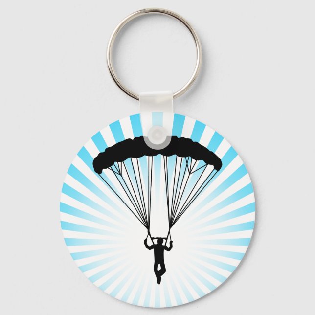 skydiver silhouette key ring (Front)