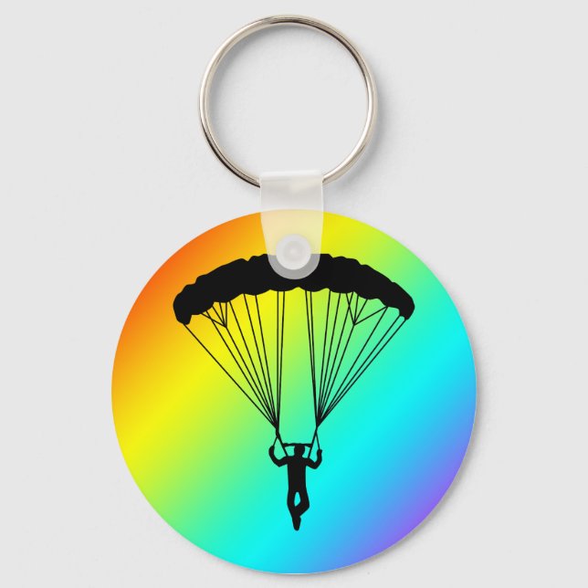skydiver silhouette key ring (Front)