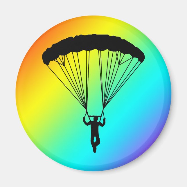 skydiver silhouette magnet (Front)