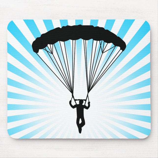skydiver silhouette mouse pad (Front)