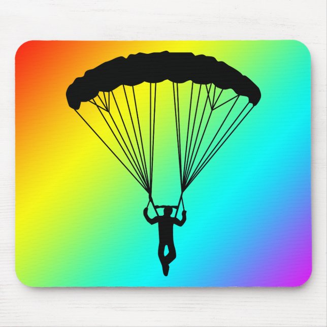 skydiver silhouette mouse pad (Front)