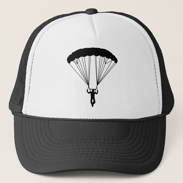 skydiver silhouette trucker hat (Front)