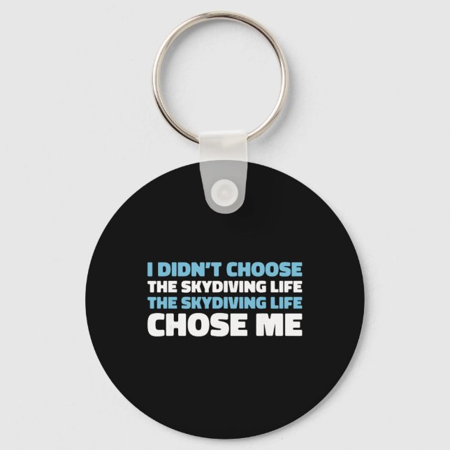 Skydiver Sky - Surfing Parachuting Skydiving  Key Ring (Front)