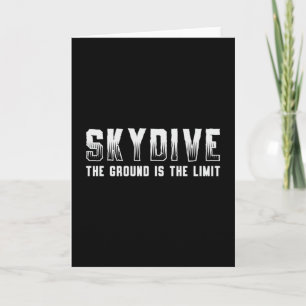 Skydiver Skydive The Ground Is The Limit Vintage Card