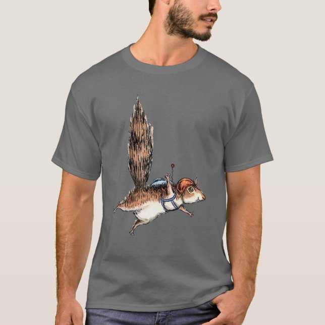 Skydiver Squirrels, Skydiving Adventure Design Ess T-Shirt (Front)