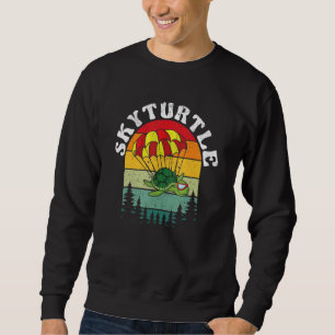 Skydiver Turtle Skydiving Adventure Jumping Flying Sweatshirt