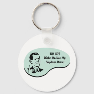 Skydiver Voice Key Ring