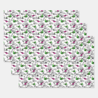 Skydivers  wrapping paper sheet