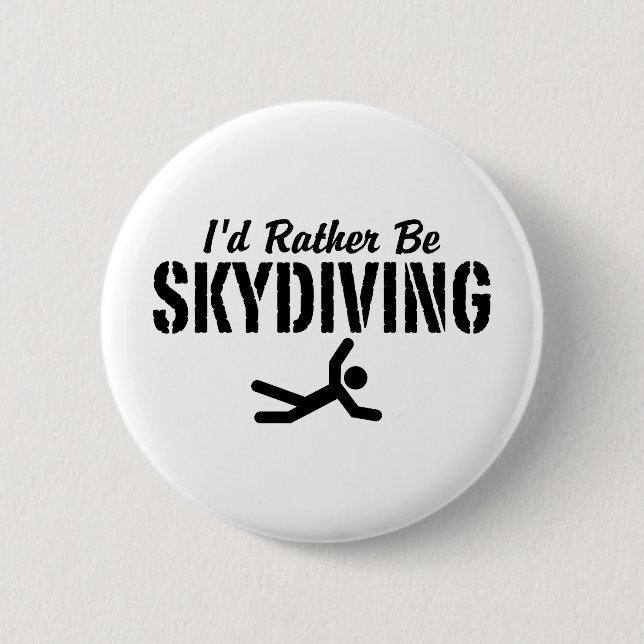Skydiving 6 Cm Round Badge (Front)