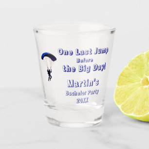 Skydiving Bachelor Party Funny Adventure Theme Shot Glass