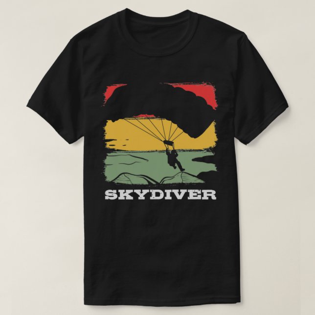 Skydiving Basejumper Paragliding Aerial Sports T-Shirt (Design Front)