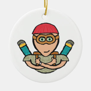 Skydiving Ceramic Ornament