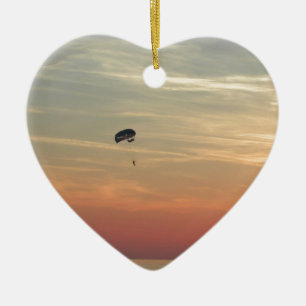 Skydiving Ceramic Tree Decoration