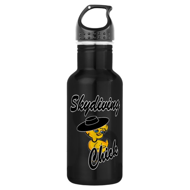 Skydiving Chick #4 532 Ml Water Bottle (Front)