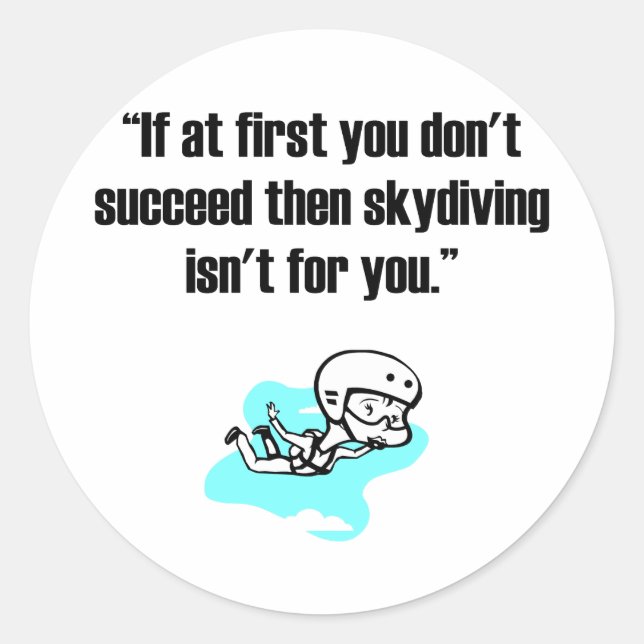 Skydiving Classic Round Sticker (Front)