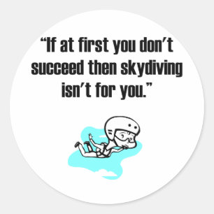 Skydiving Classic Round Sticker