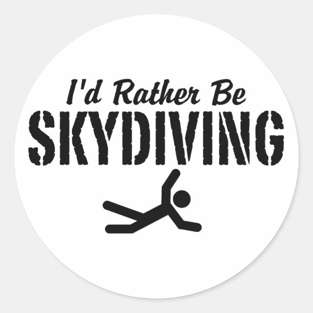 Skydiving Classic Round Sticker (Front)