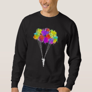 Skydiving Color Splash Jumping Skydiver Parachute  Sweatshirt