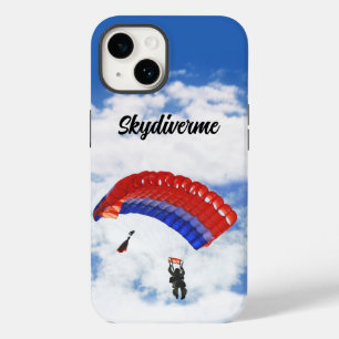 Skydiving colourful Parachute and diver Personalis Case-Mate iPhone 14 Case