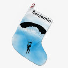 Skydiving Design Large Christmas Stocking