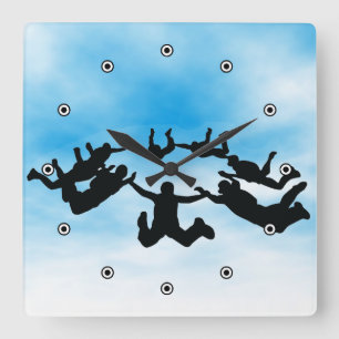 Skydiving Design Wall Clock