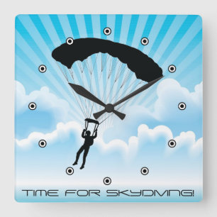 Skydiving Design Wall Clock