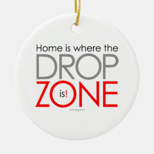 Skydiving Drop Zone Ceramic Tree Decoration