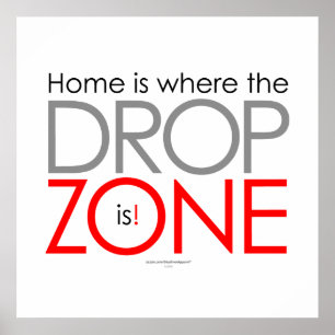 Skydiving Drop Zone Poster
