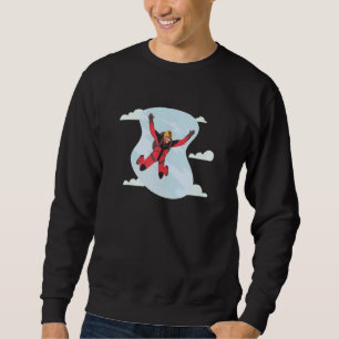 Skydiving Dude Cool Sports Cut Off Clouds Parachut Sweatshirt