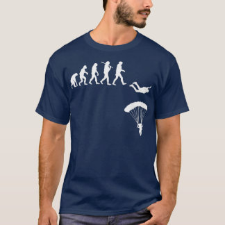 Skydiving Evolution Skydiver Parachuting T-Shirt