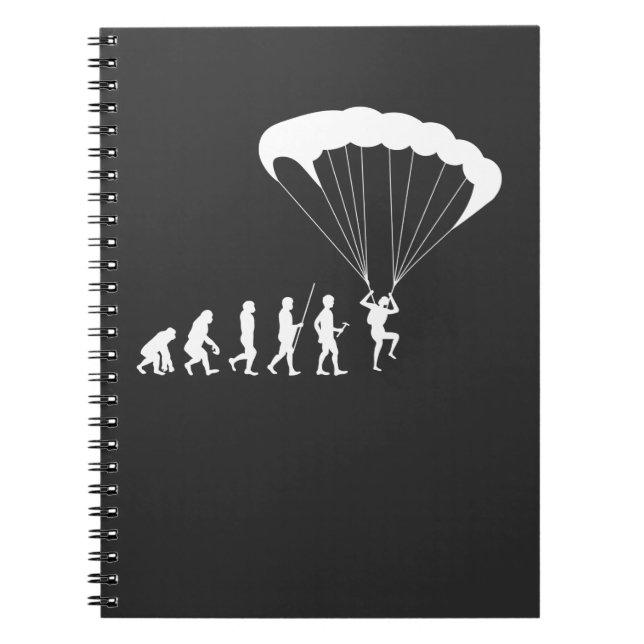 Skydiving Evolution Sport Hobby Paraglider Notebook (Front)