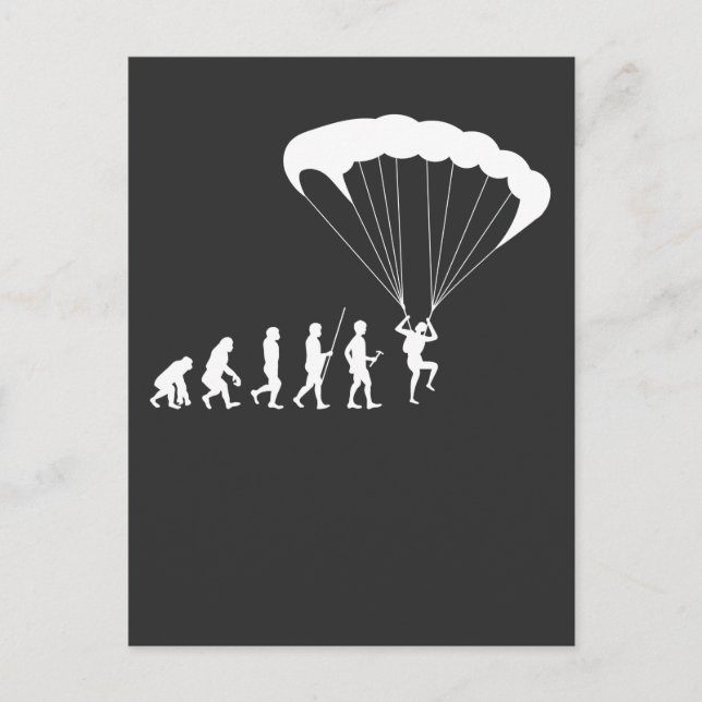 Skydiving Evolution Sport Hobby Paraglider Postcard (Front)