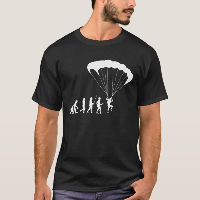 Skydiving Evolution Sport Hobby Paraglider T-Shirt (Front)