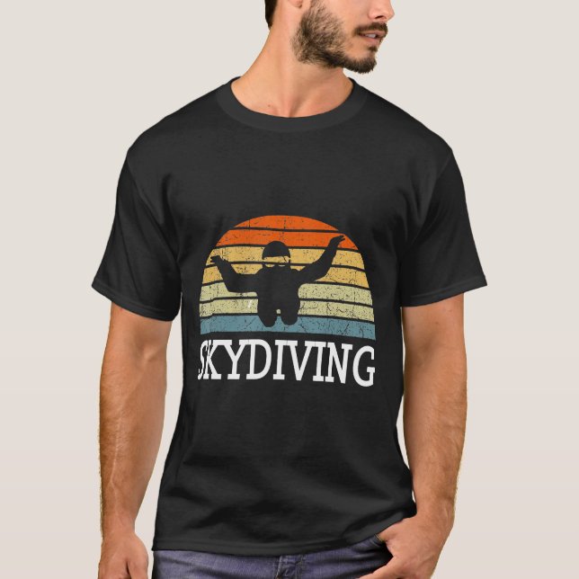 Skydiving  Flying Parachute T-Shirt (Front)