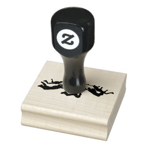 Skydiving Freefall Design Wooden Stamp