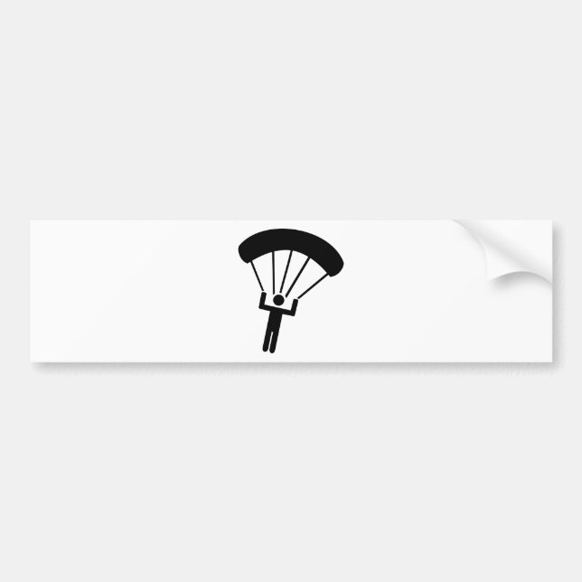 Skydiving icon bumper sticker (Front)