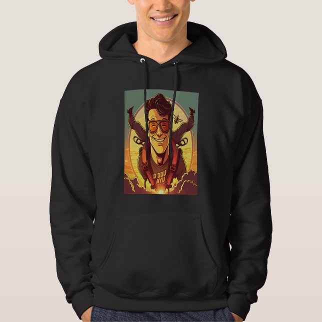 Skydiving Instructor Sunset Skydiving Dad  1 Hoodie (Front)