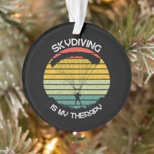 Skydiving Is My Therapy Ornament