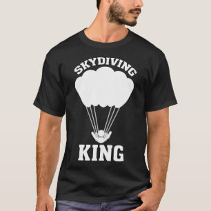 Skydiving King-Sky Diver-Illustration Silhouette I T-Shirt