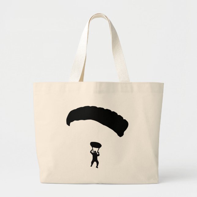 Skydiving Large Tote Bag (Front)
