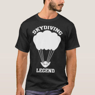 Skydiving Legend-Sky Diver-Illustration Silhouette T-Shirt