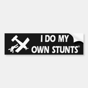Skydiving My Own Stunts Bumper Sticker