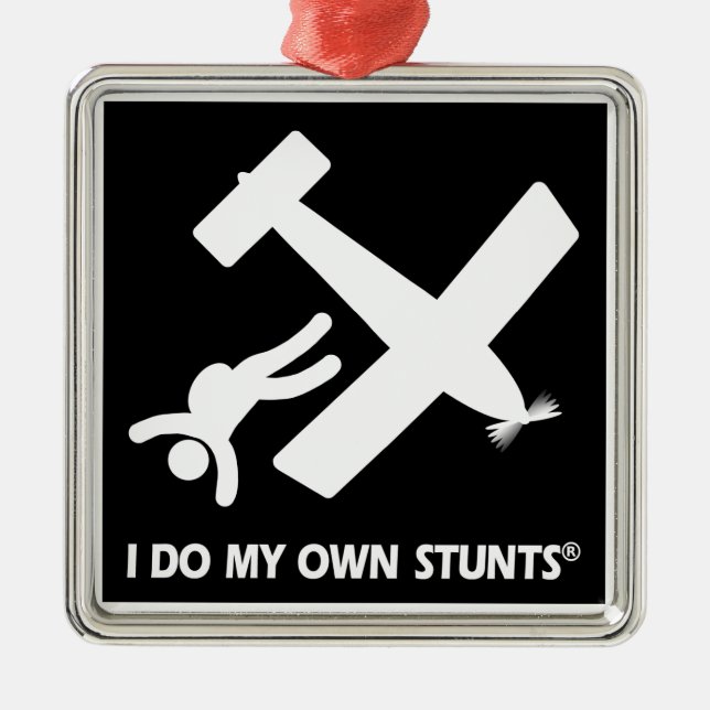 Skydiving My Own Stunts Metal Ornament (Front)