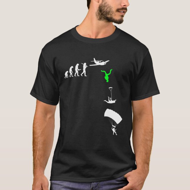 Skydiving Parachute Skydive Freefly Head Down Pull T-Shirt (Front)