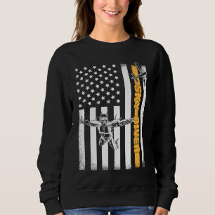 Skydiving  Parachuting American Skydiver USA Flag Sweatshirt