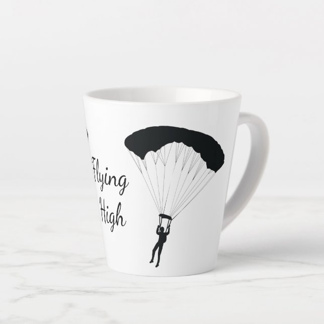 Skydiving Parachuting Design Latte Cup (Right Angle)