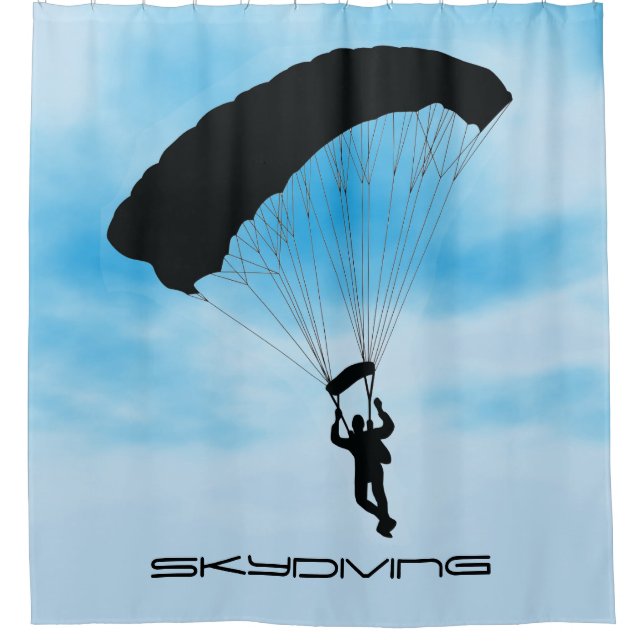 Skydiving Parachuting Design Shower Curtain (Front)