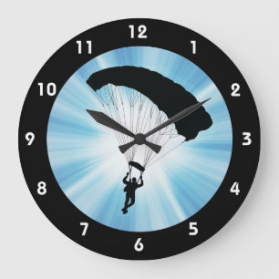 Skydiving Parachuting Design Wall Clock